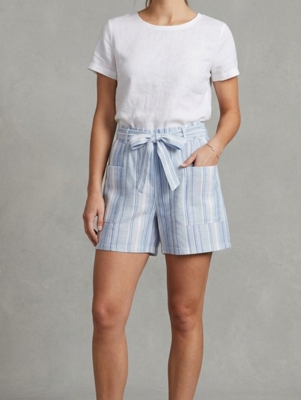 NWT Gloria Vanderbilt Emilia Linen Blend Shorts XL